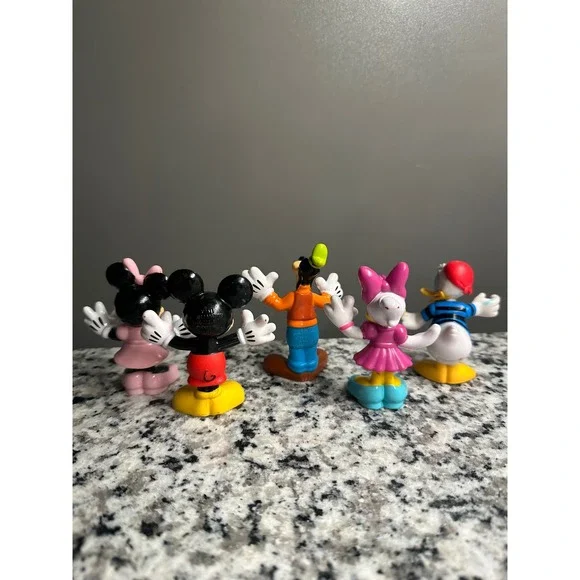 Disney Mini Figures Mickey Mouse Minnie Goofy Donald Daisy Set - Picture 3 of 5